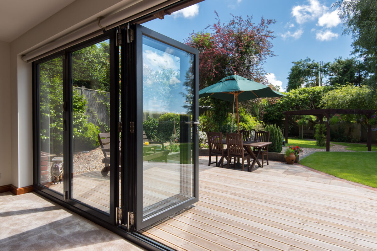 Energy-efficient aluminium doors in a UK home