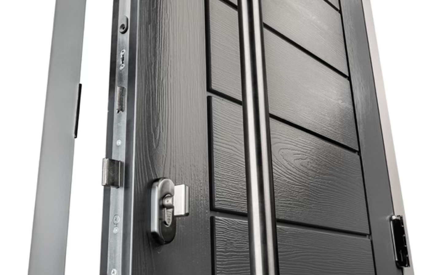 high security composite door locking system with anti-snap cylinder